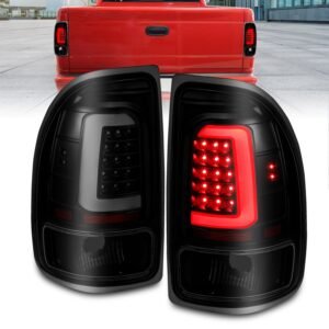 DODGE DAKOTA 97-04 LED LIGHT BAR TAIL LIGHTS BLACK SMOKE LENS - Image 1