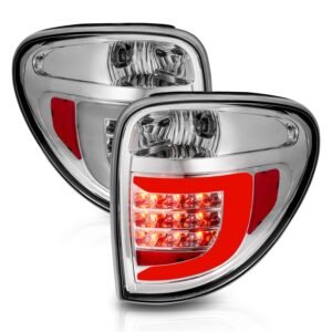 DODGE GRAND CARAVAN / CHRYSLER TOWN AND COUNTRY 04-07 L.E.D T.L CHROME HOUSING CLEAR LENS W/ C LIGHT BAR - Image 2