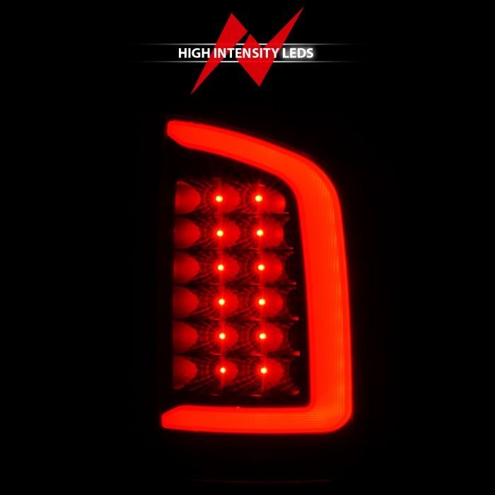 Dodge Ram 1500 02-05 / Ram 2500/3500 02-06 Led C Light Bar Tail Lights Black Smoke Lens