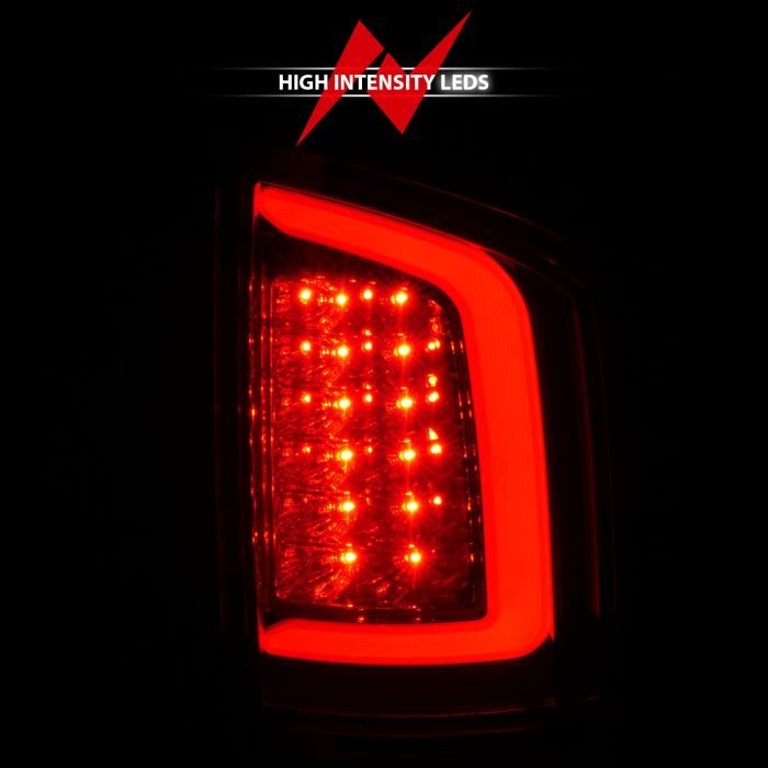 Dodge Ram 1500 02-05 / Ram 2500/3500 02-06 Led C Light Bar Tail Lights Chrome Red/clear Lens