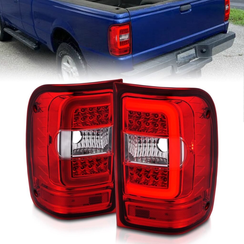 Ford Ranger 01-11 Tail Lights Red Clear Chrome