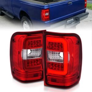 Ford Ranger 01-11 Tail Lights Red Clear Chrome - Image 1