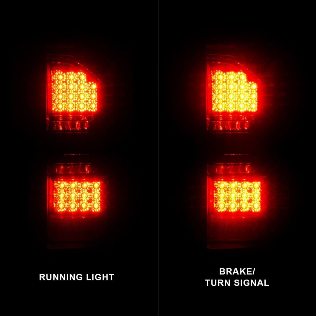GMC Sierra 1500 14-18 / 2500HD/3500HD 15-19 Led Tail Lights Smoked Lens Chrome