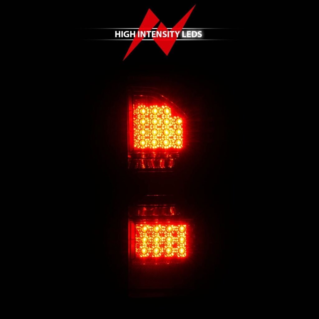 GMC Sierra 1500 14-18 / 2500HD/3500HD 15-19 Led Tail Lights Smoked Lens Chrome