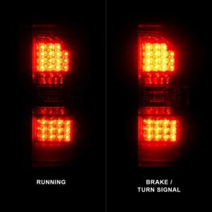 GMC Sierra 1500 14-18 / 2500HD/3500HD 15-19 Led Tail Lights Red/clear Lens Chrome - Image 5