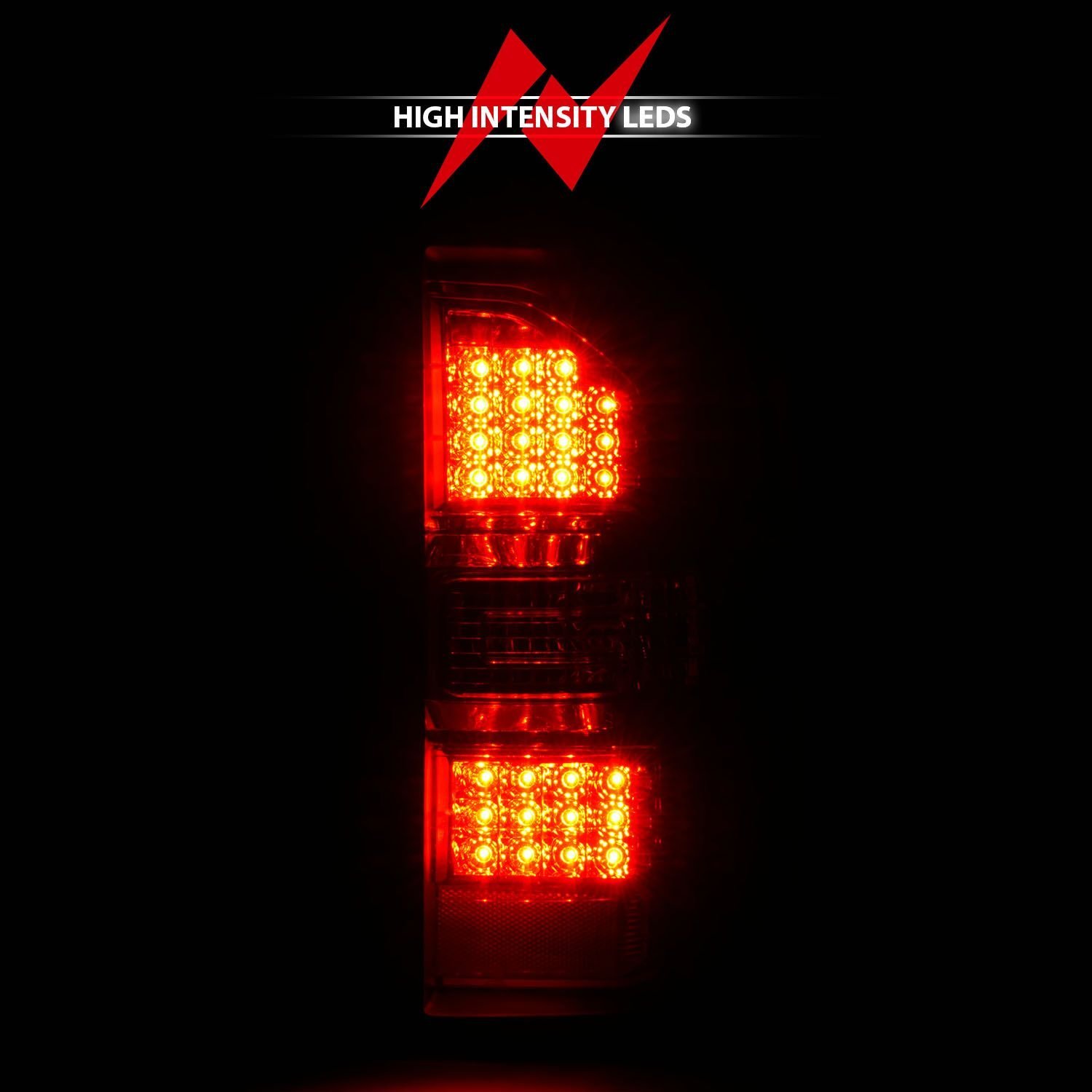 GMC Sierra 1500 14-18 / 2500HD/3500HD 15-19 Led Tail Lights Red/clear Lens Chrome - Image 7