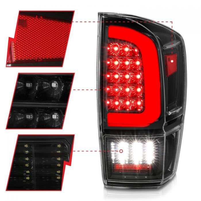 Toyota Tacoma 16-22 Full Led Tail Lights Black