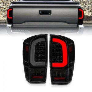 Toyota Tacoma 16-22 Full Led Tail Lights Black Housing Smoke Lens - Image 1