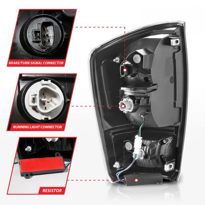 Toyota Tacoma 16-22 Full Led Tail Lights Black Housing Smoke Lens