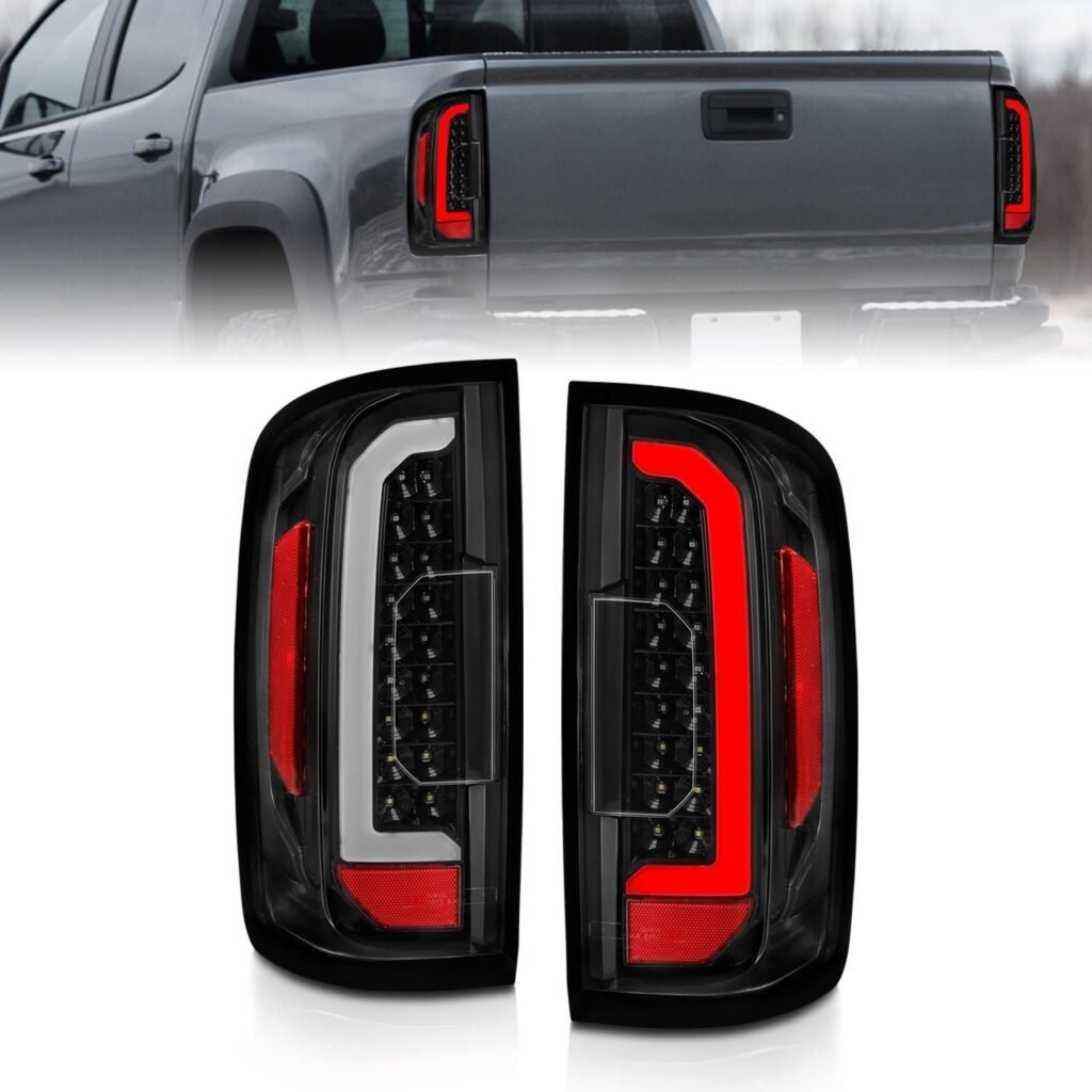 GMC Canyon 15-21 Full Led Tail Lights Black Housing Clear Lens