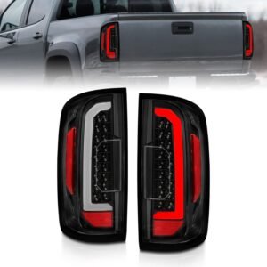 GMC Canyon 15-21 Full Led Tail Lights Black Housing Clear Lens - Image 1