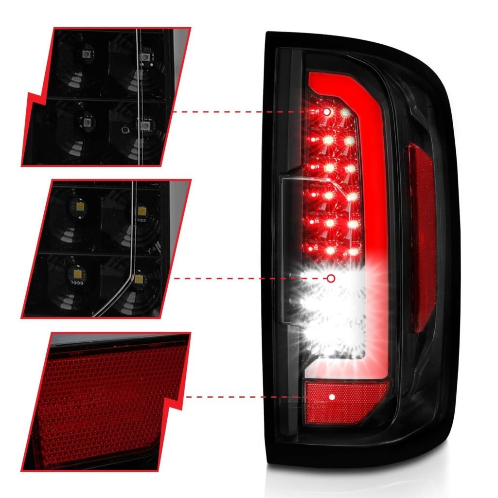Gmc Canyon 15-21 Full Led Tail Lights Black Housing Smoke Lens