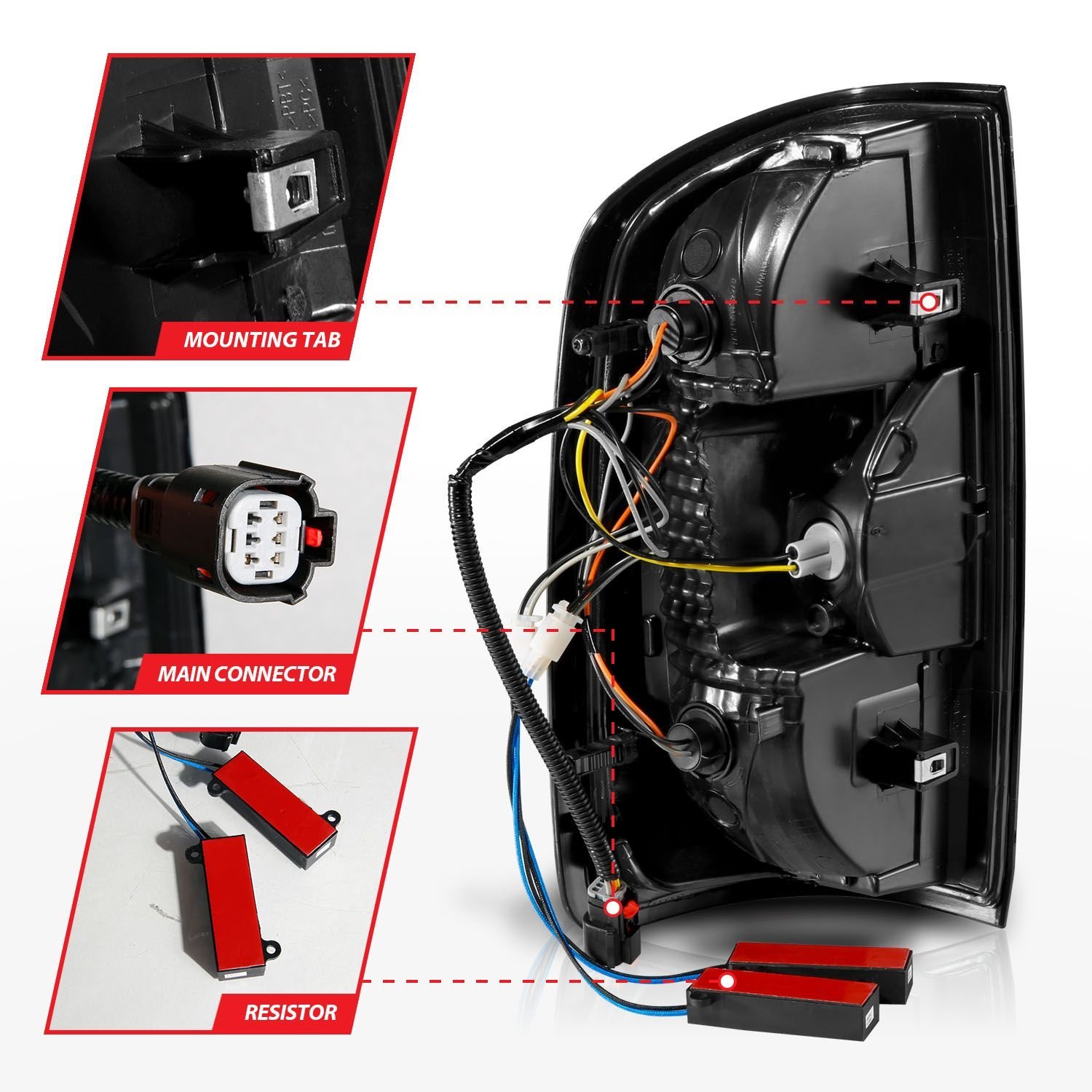 Gmc Canyon 15-21 Full Led Tail Lights Black Housing Smoke Lens - Image 5