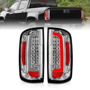 Chevy Colorado 15-21 Full Led Tail Lights Chrome Clear Lens - Image 1