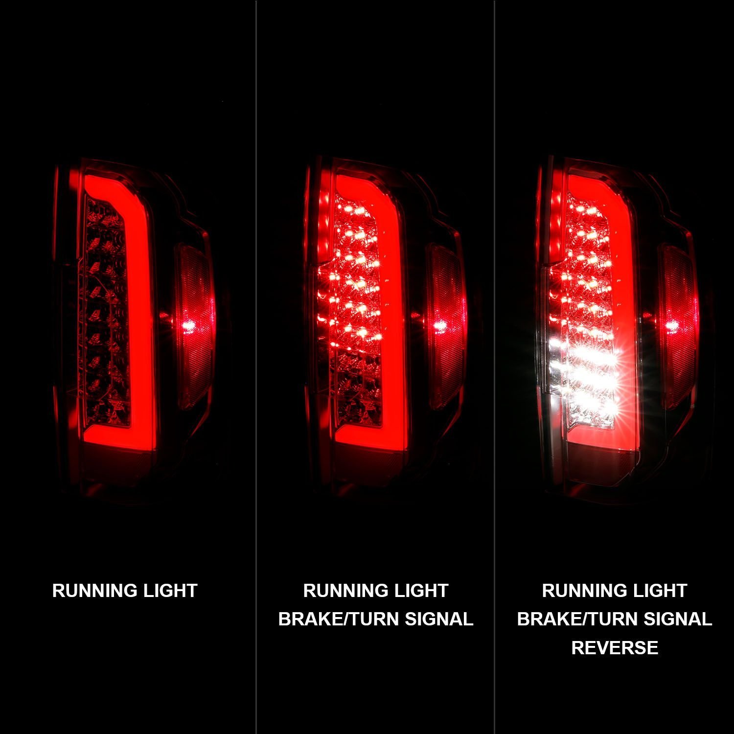 Chevy Colorado 15-21 Full Led Tail Lights Chrome Clear Lens - Image 2