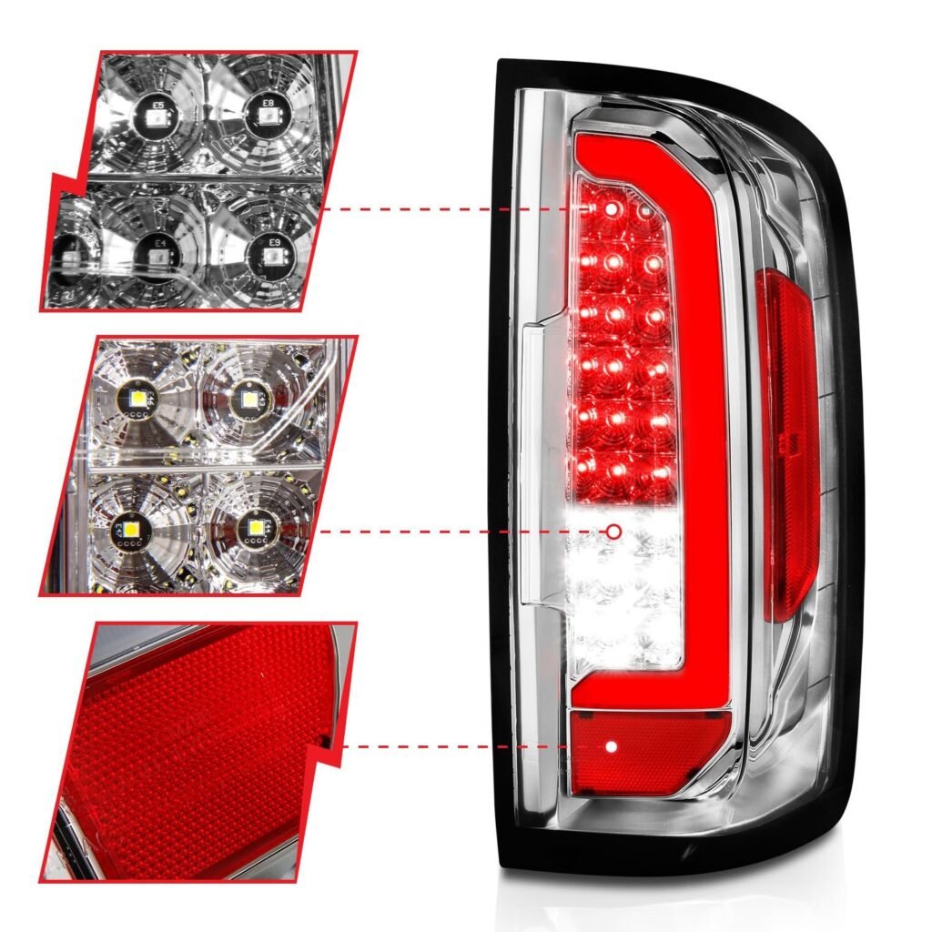 Chevy Colorado 15-21 Full Led Tail Lights Chrome Clear Lens