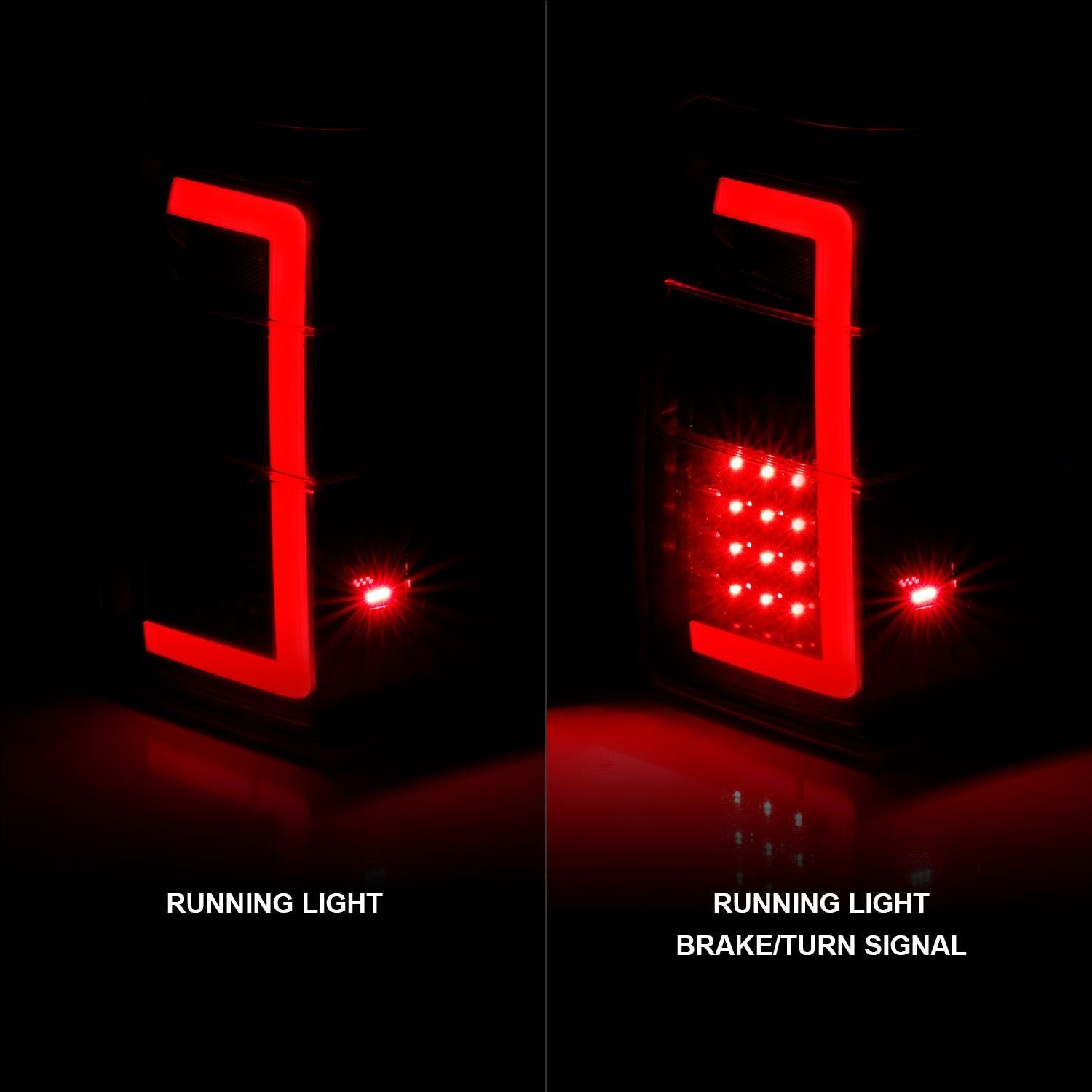 Ford Expedition 07-17 Led Tail Lights Black Housing Clear Lens - Image 4