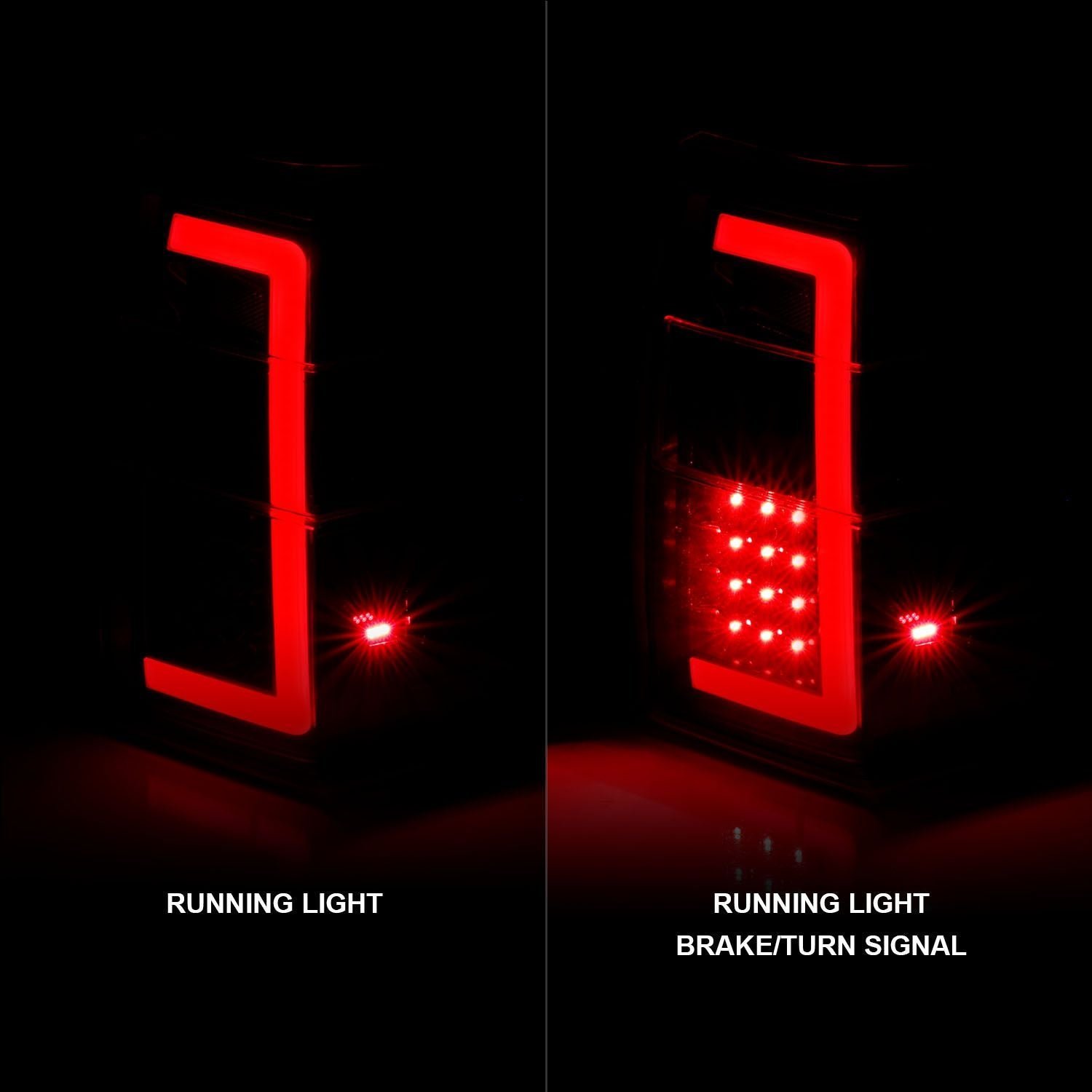 Ford Expedition 07-17 Led Tail Lights Black Housing Smoke Lens - Image 2