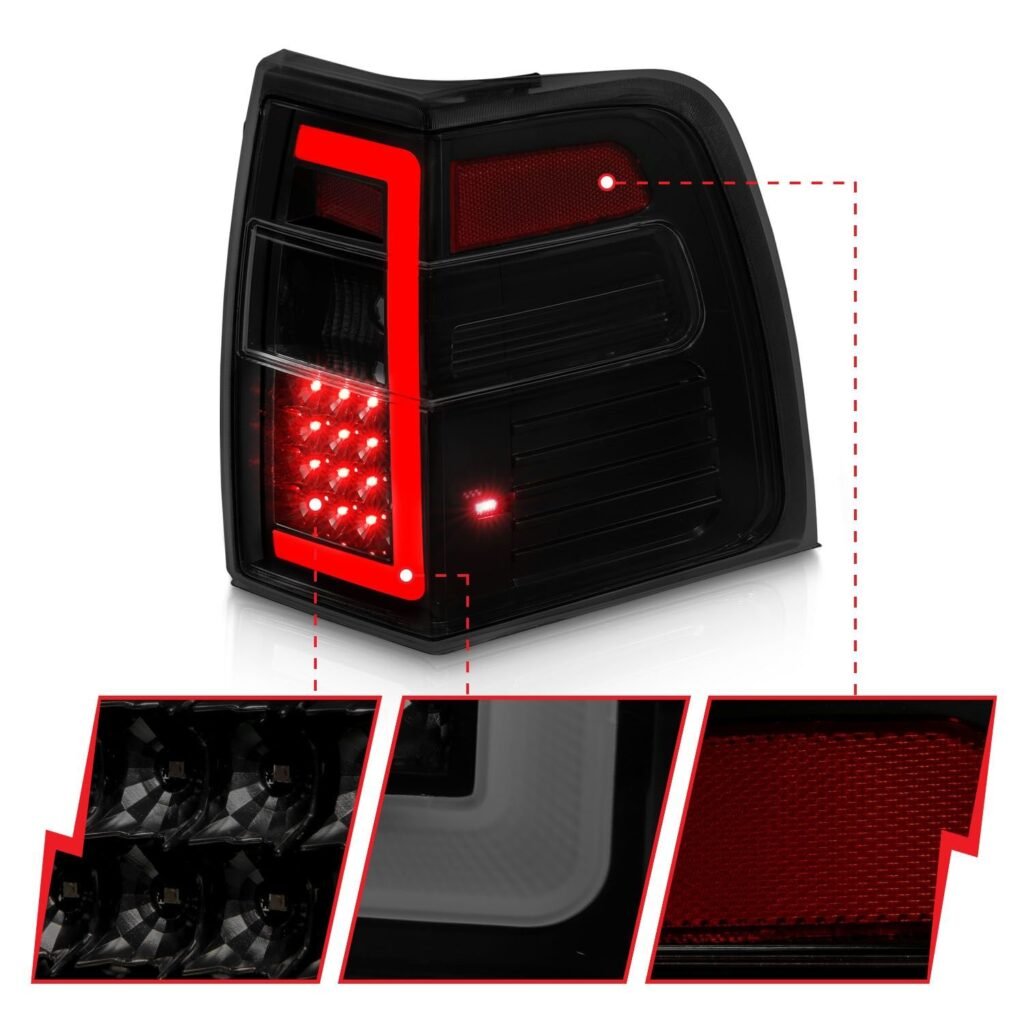 Ford Expedition 07-17 Led Tail Lights Black Housing Smoke Lens