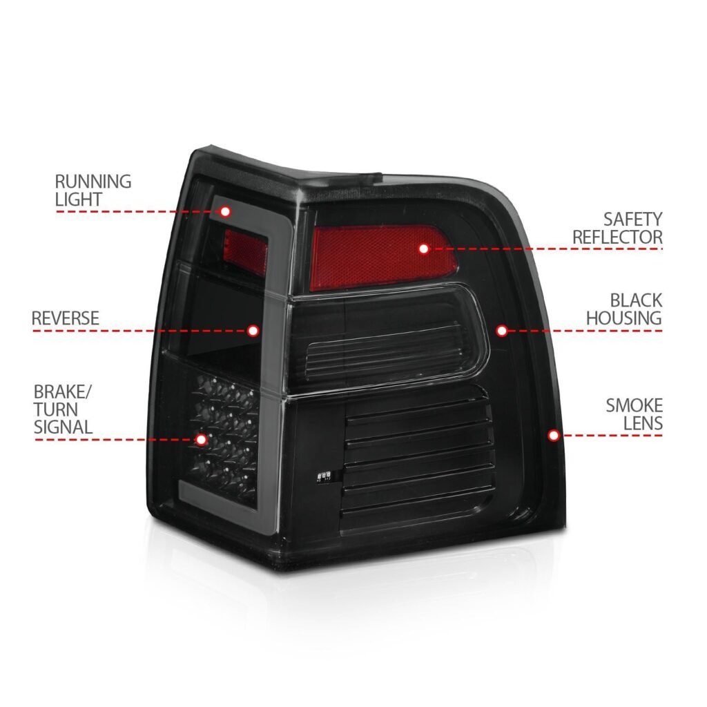 Ford Expedition 07-17 Led Tail Lights Black Housing Smoke Lens