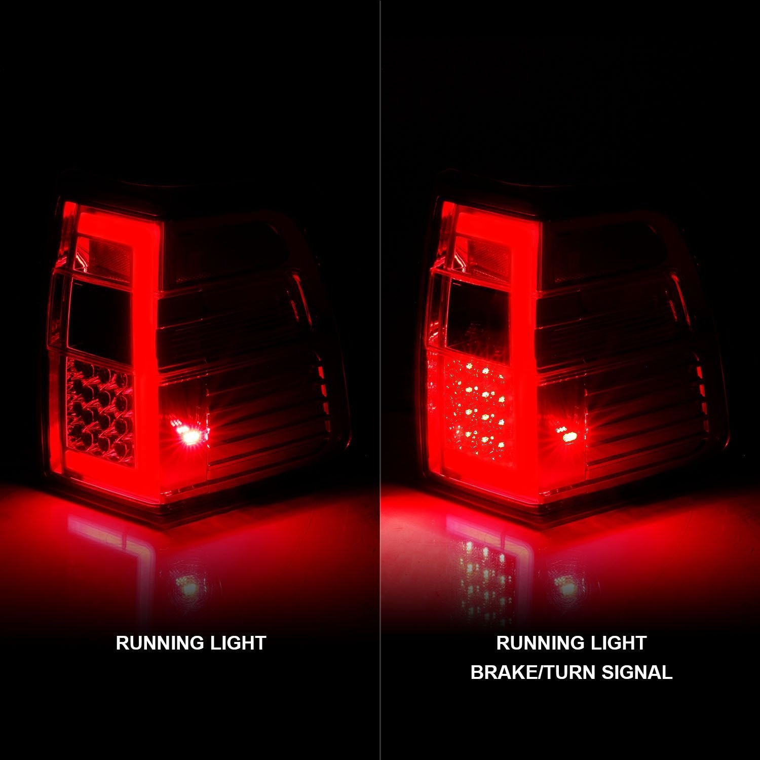 Ford Expedition 07-17 Led Tail Lights Red/clear Lens W/ C-light Bar - Image 2
