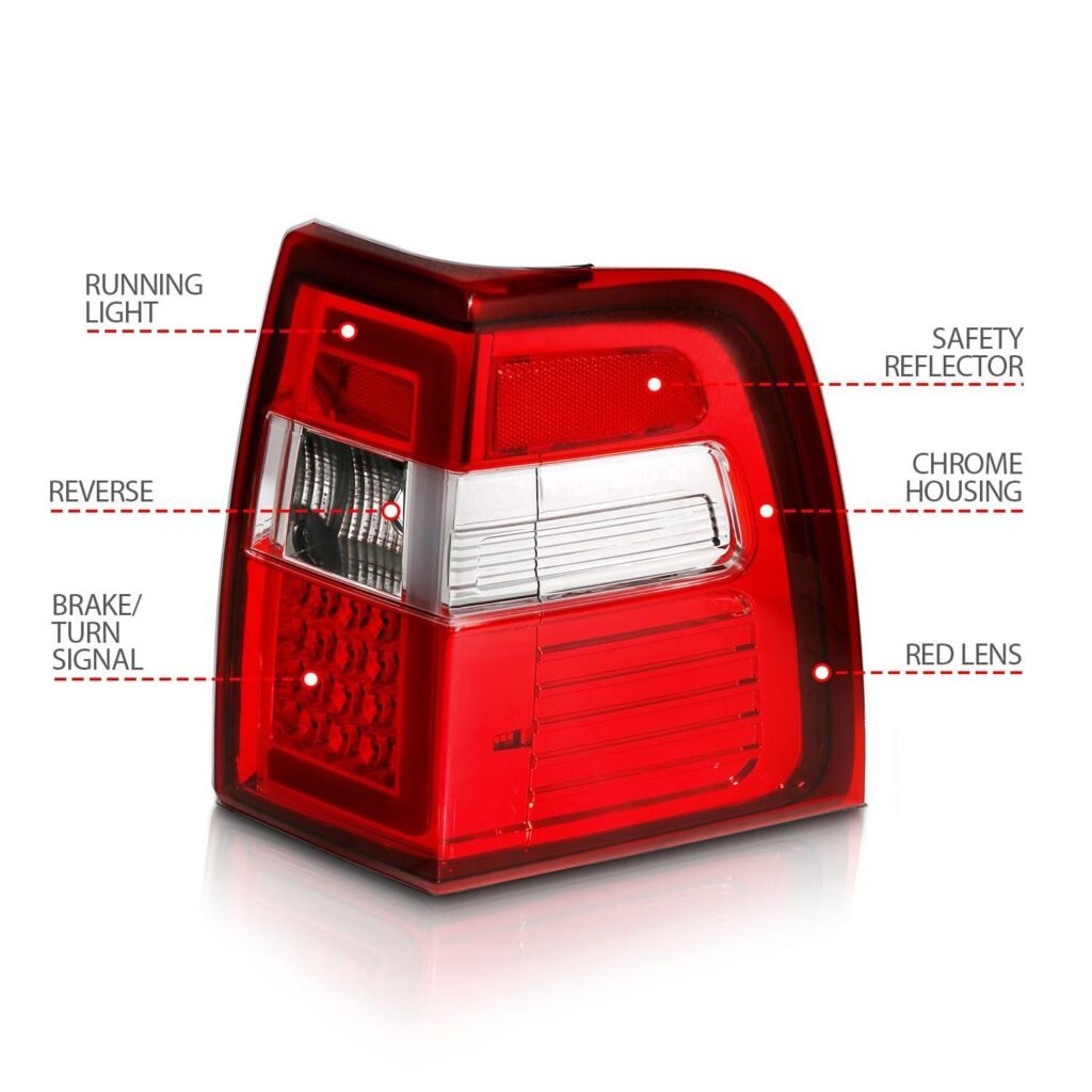 Ford Expedition 07-17 Led Tail Lights Red/clear Lens W/ C-light Bar