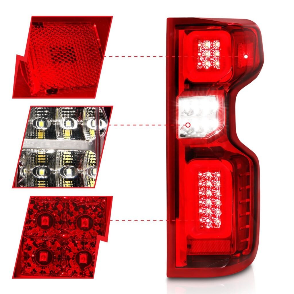 Chevy Silverado 19-21 Full Led Tail Lights - Chrome