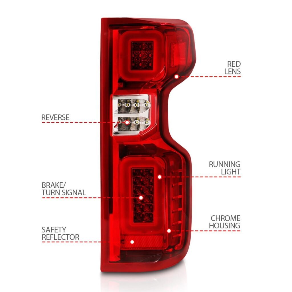 Chevy Silverado 19-21 Full Led Tail Lights - Chrome