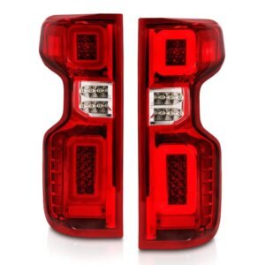 Chevy Silverado 19-21 Full Led Tail Lights - Chrome - Image 6