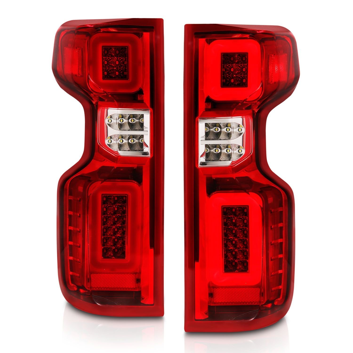 Chevy Silverado 19-21 Full Led Tail Lights - Chrome - Image 6