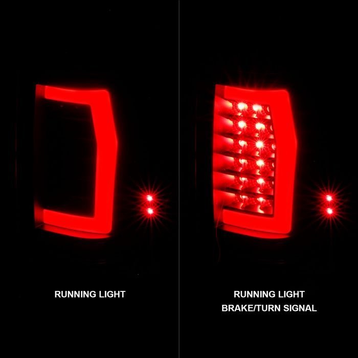 Nissan Titan 04-15 Led Tail Lights Black Housing Smoked Lens