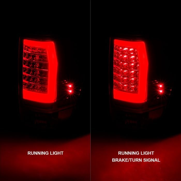 Nissan Titan 04 -15 Led Tail Lights Chrome Housing Red Clear
