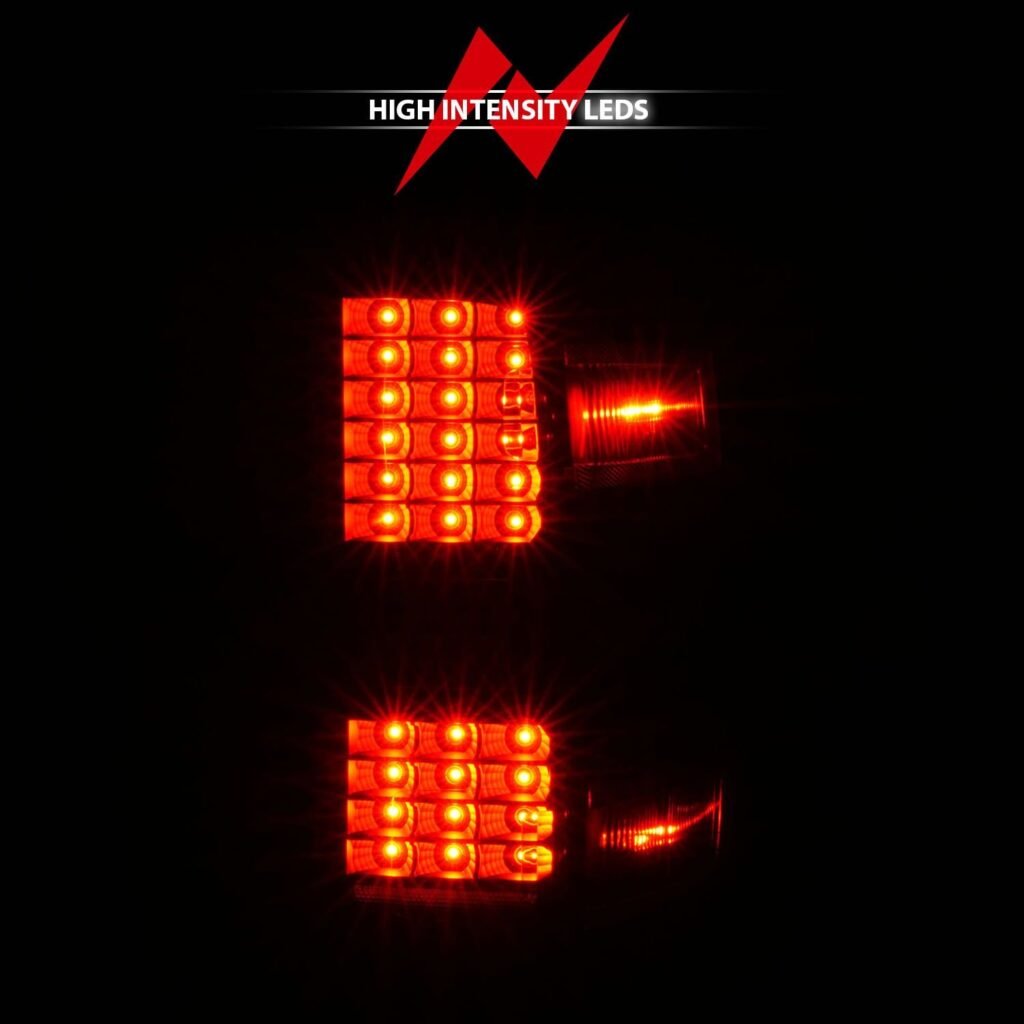 Chevy Silverado 14-18 1500 / 15-19 2500hd/3500hd / Gmc Sierra 15-19 2500hd/3500hd Led Tail Lights - Black Clear