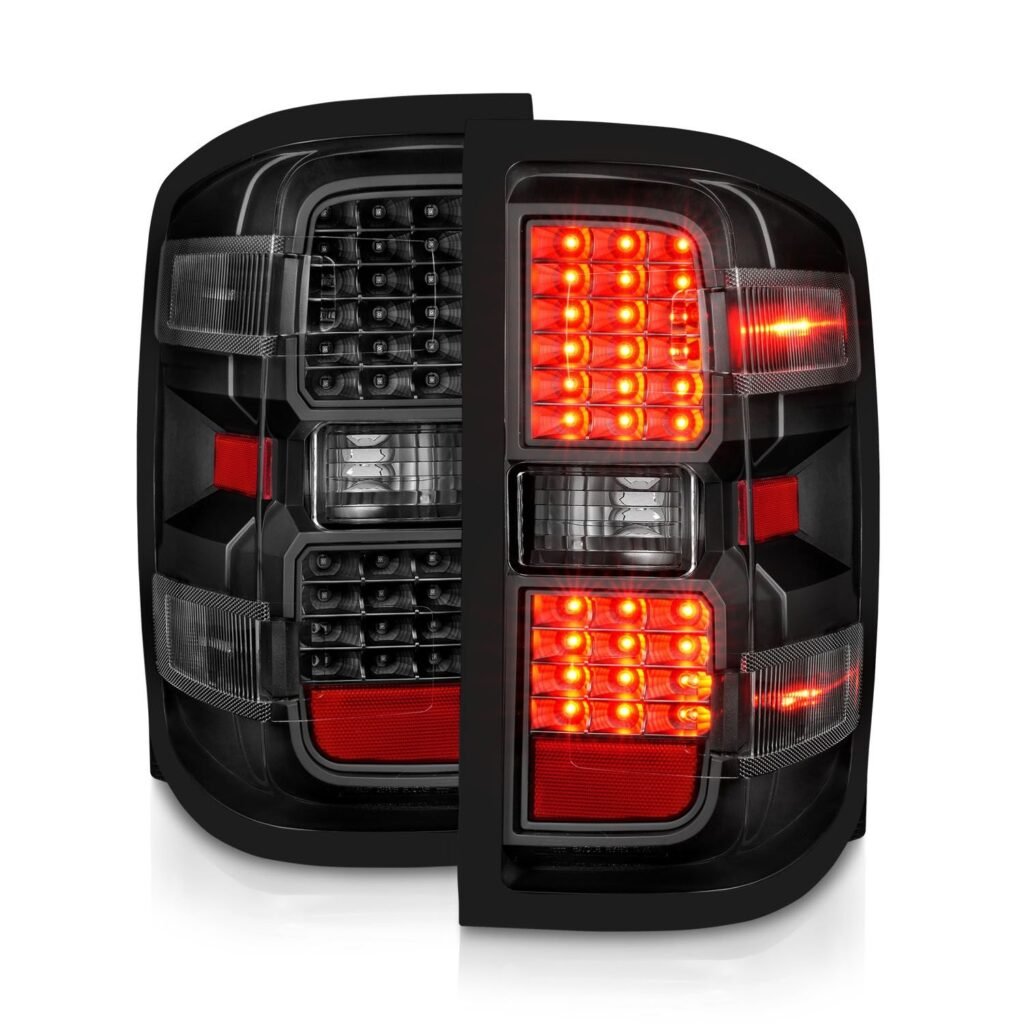 Chevy Silverado 14-18 1500 / 15-19 2500hd/3500hd / Gmc Sierra 15-19 2500hd/3500hd Led Tail Lights - Black Clear