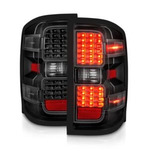Chevy Silverado 14-18 1500 / 15-19 2500hd/3500hd / Gmc Sierra 15-19 2500hd/3500hd Led Tail Lights - Black Clear - Image 6