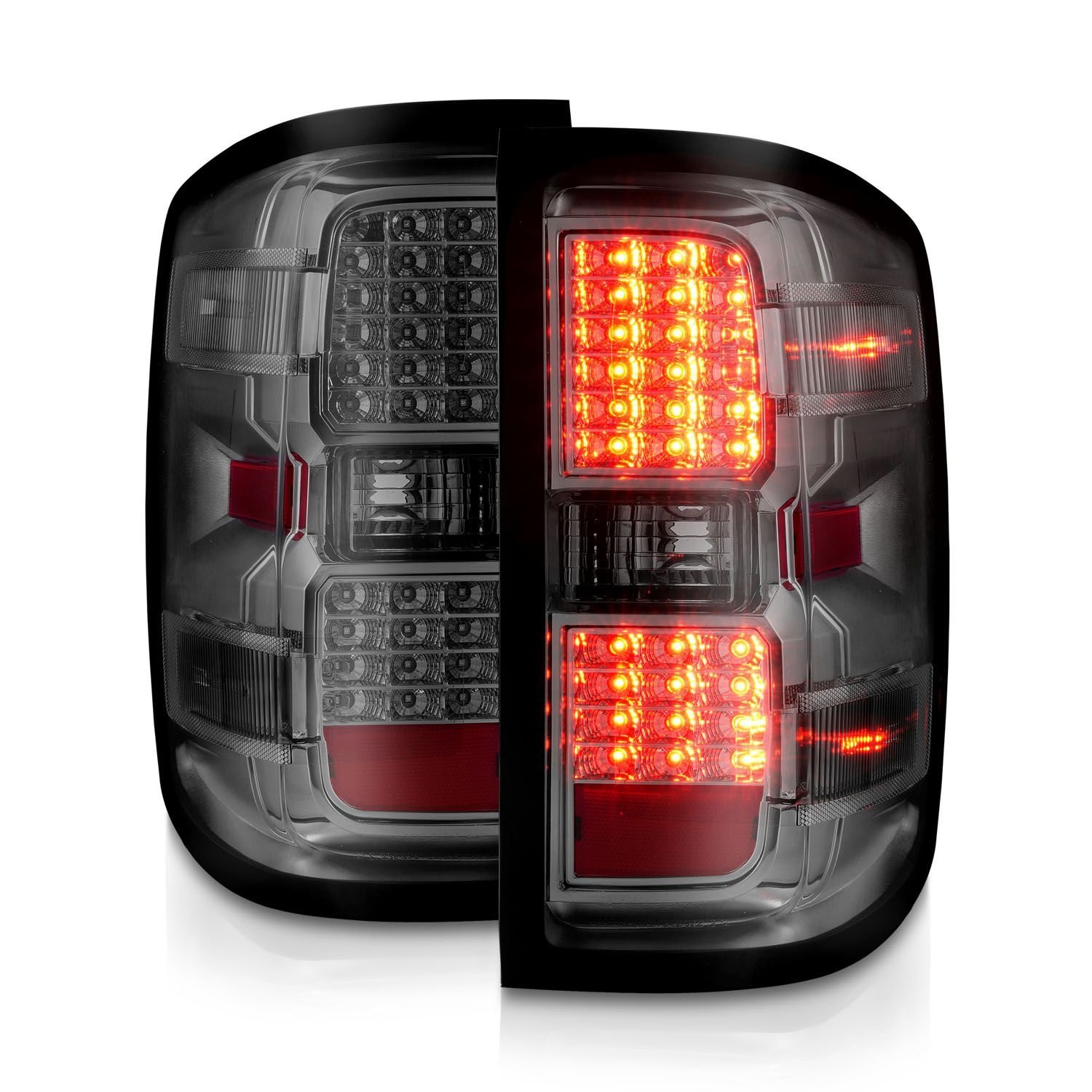 Chevy Silverado 14-18 1500 / 15-19 2500hd/3500hd / GMC Sierra 15-19 2500hd/3500hd Led Tail Lights - Chrome Smoke - Image 5