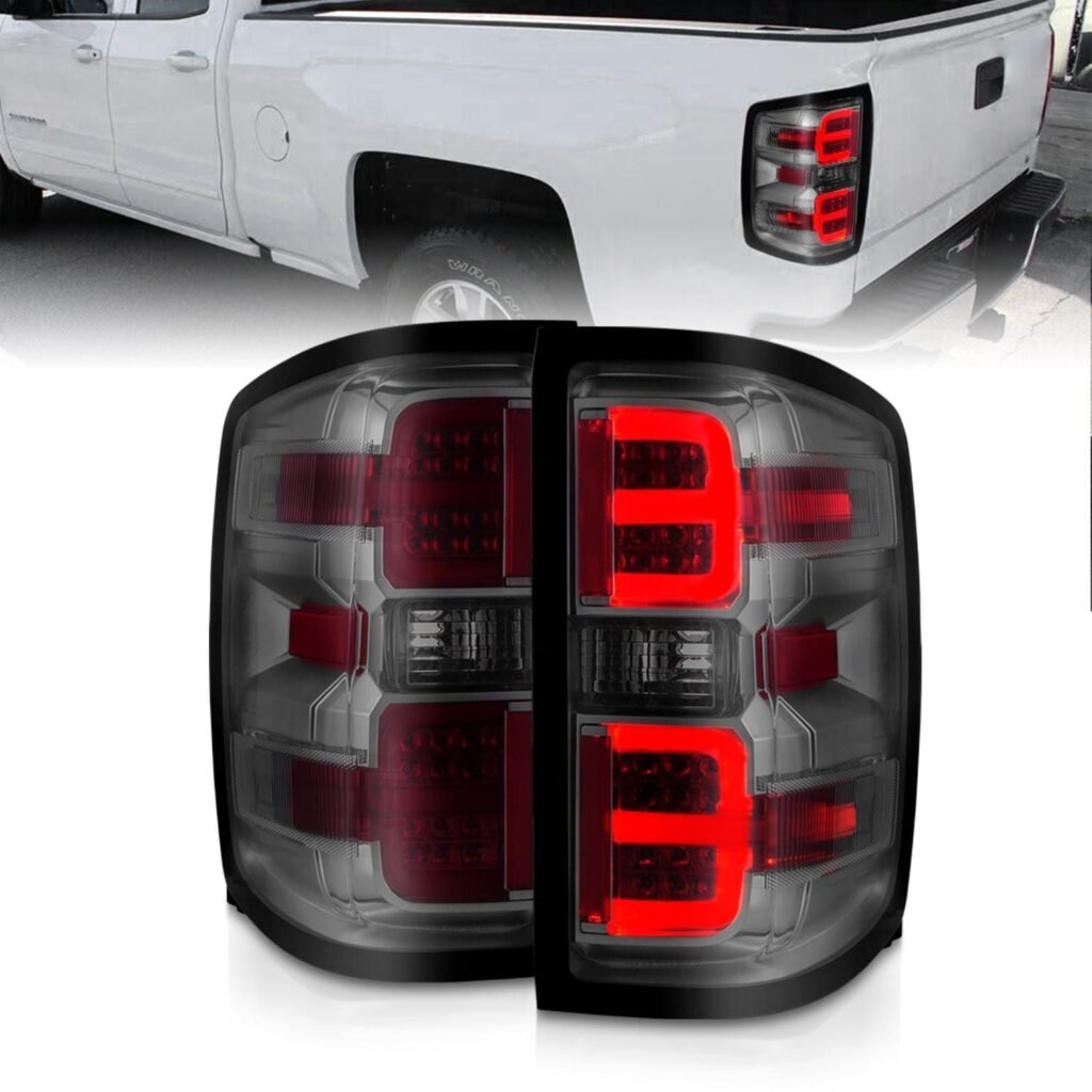 Chevy Silverado 14-18 1500 / 15-19 2500hd/3500hd / GMC Sierra 15-19 2500hd/3500hd Tail Lights - Chrome Smoke
