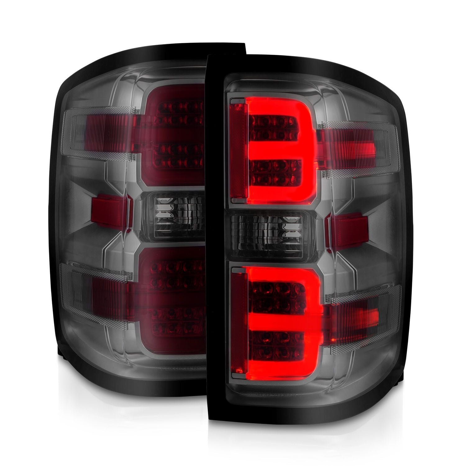 Chevy Silverado 14-18 1500 / 15-19 2500hd/3500hd / GMC Sierra 15-19 2500hd/3500hd Tail Lights - Chrome Smoke - Image 7