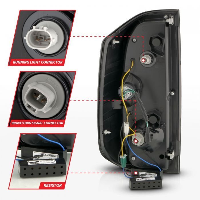 Toyota Tundra 14-21 Full Led Tail Lights Black Housing