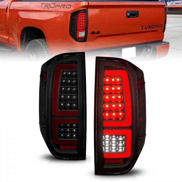 Toyota Tundra 14-21 Full Led Tail Lights Black Housing Smoke Lens