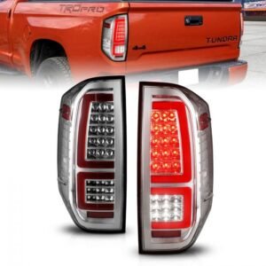 Toyota Tundra 14-21 Full Led Tail Lights Chrome Housing Clear Lens - Image 1