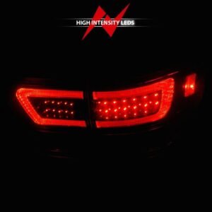 Jeep Grand Cherokee 11-13 Led Tail Lights 4pcs Black Housing Clear Lens W/ C Light Bar - Image 6