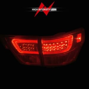 Jeep Grand Cherokee 11-13 Led Tail Lights 4pcs Red/Clear W/ C Light Bar - Image 6