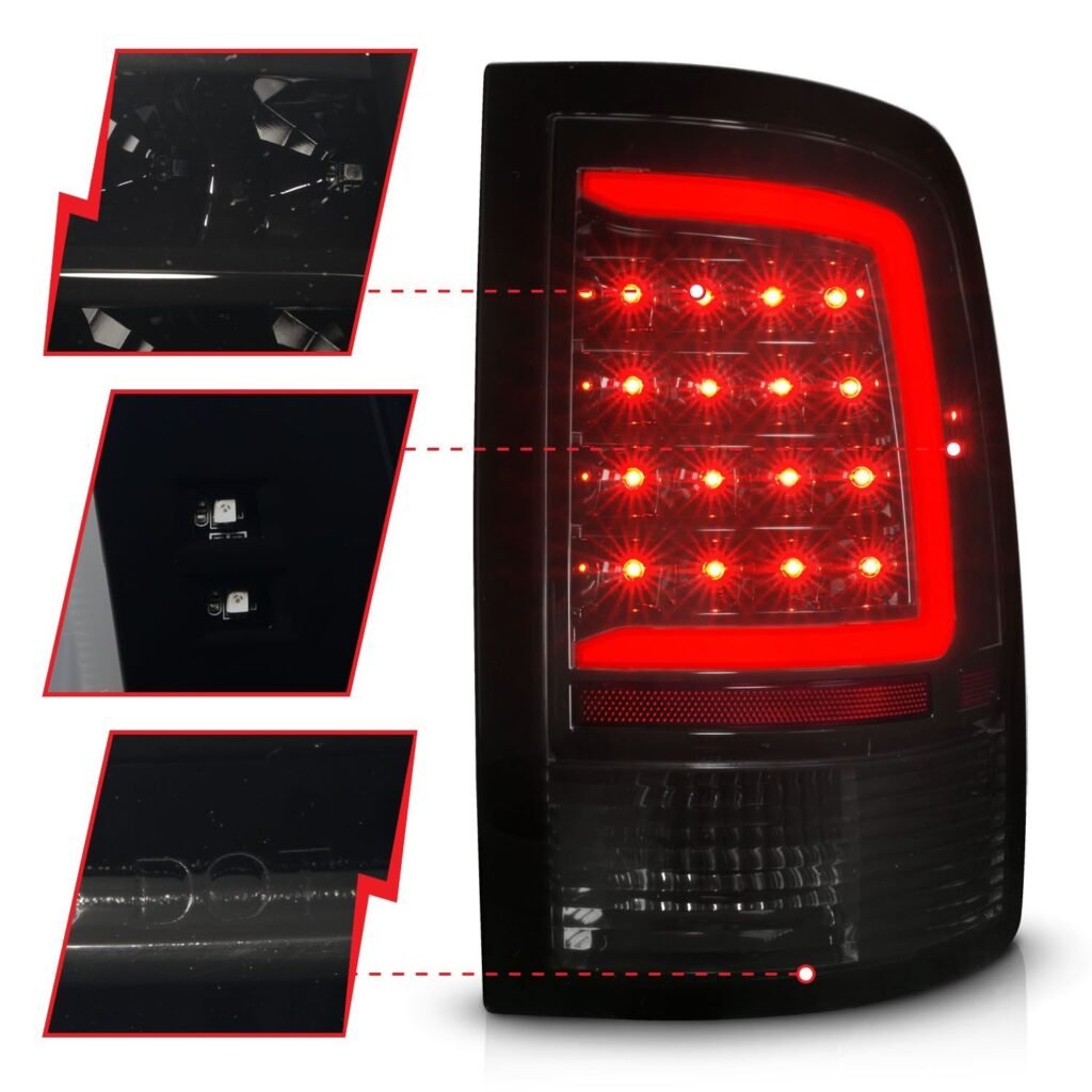 Dodge Ram 1500 09-20 Led Tail Lights Black