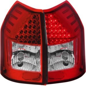 Dodge Magnum 05-08 LED Tail Lights Red Clear - Image 1