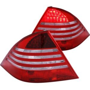 MBZ S Class W220 S430/S450/S500/S550/S600/S55 AMG 00-05 LED Tail Lights Red/clear - Image 1