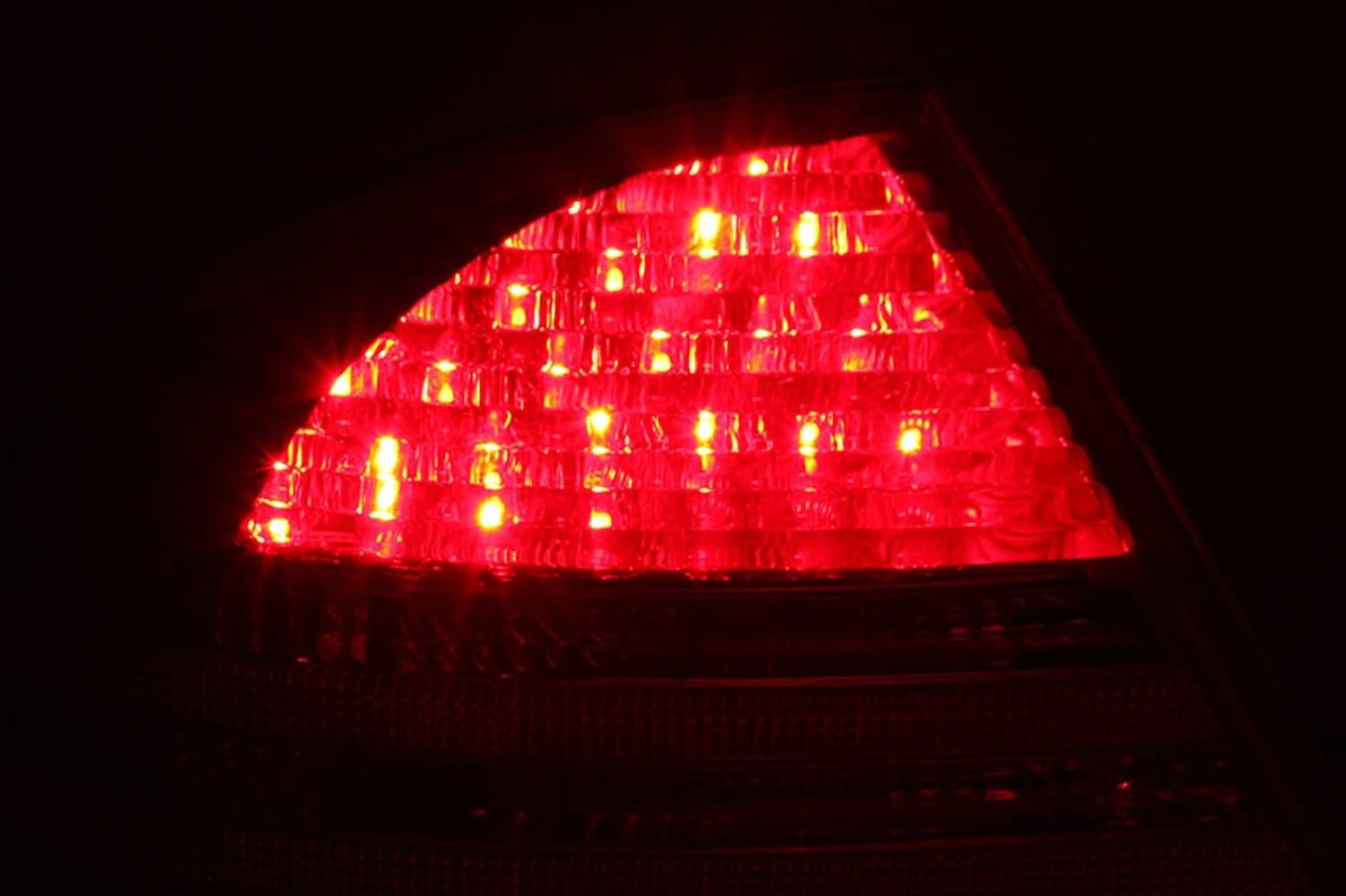 MBZ S Class W220 S430/S450/S500/S550/S600/S55 AMG 00-05 LED Tail Lights Red/clear - Image 3