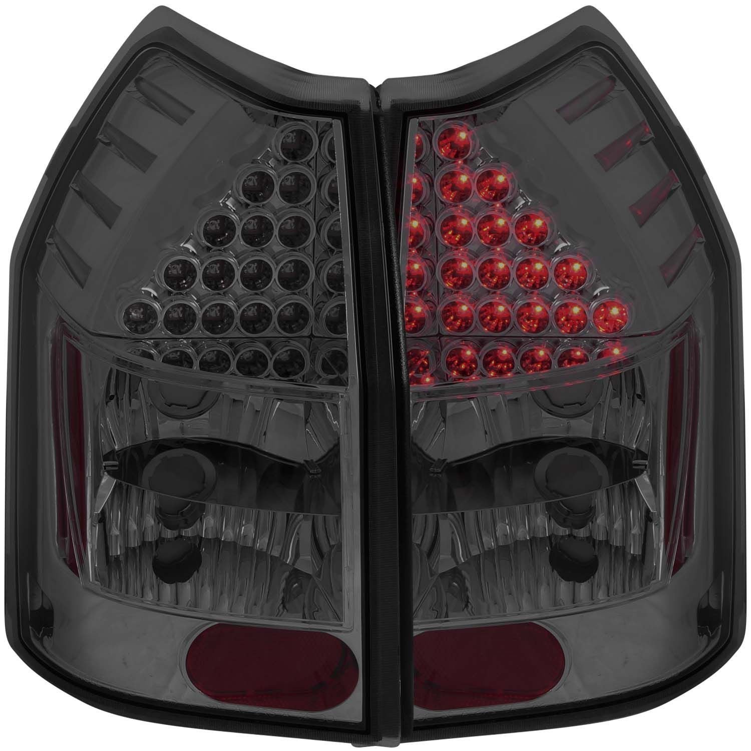 Dodge Magnum 05-08 Led Tail Lights W/Smoke Lens Chrome Housing - Image 1