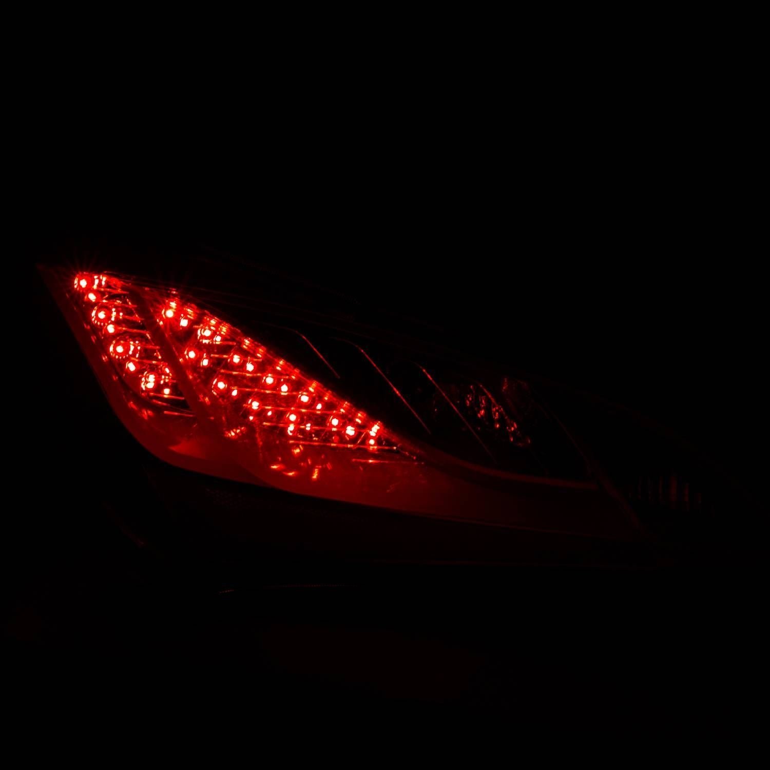 Hyundai Genesis 10-16 2 DR Led Tail Lights Chrome Smoke Lens - Image 3