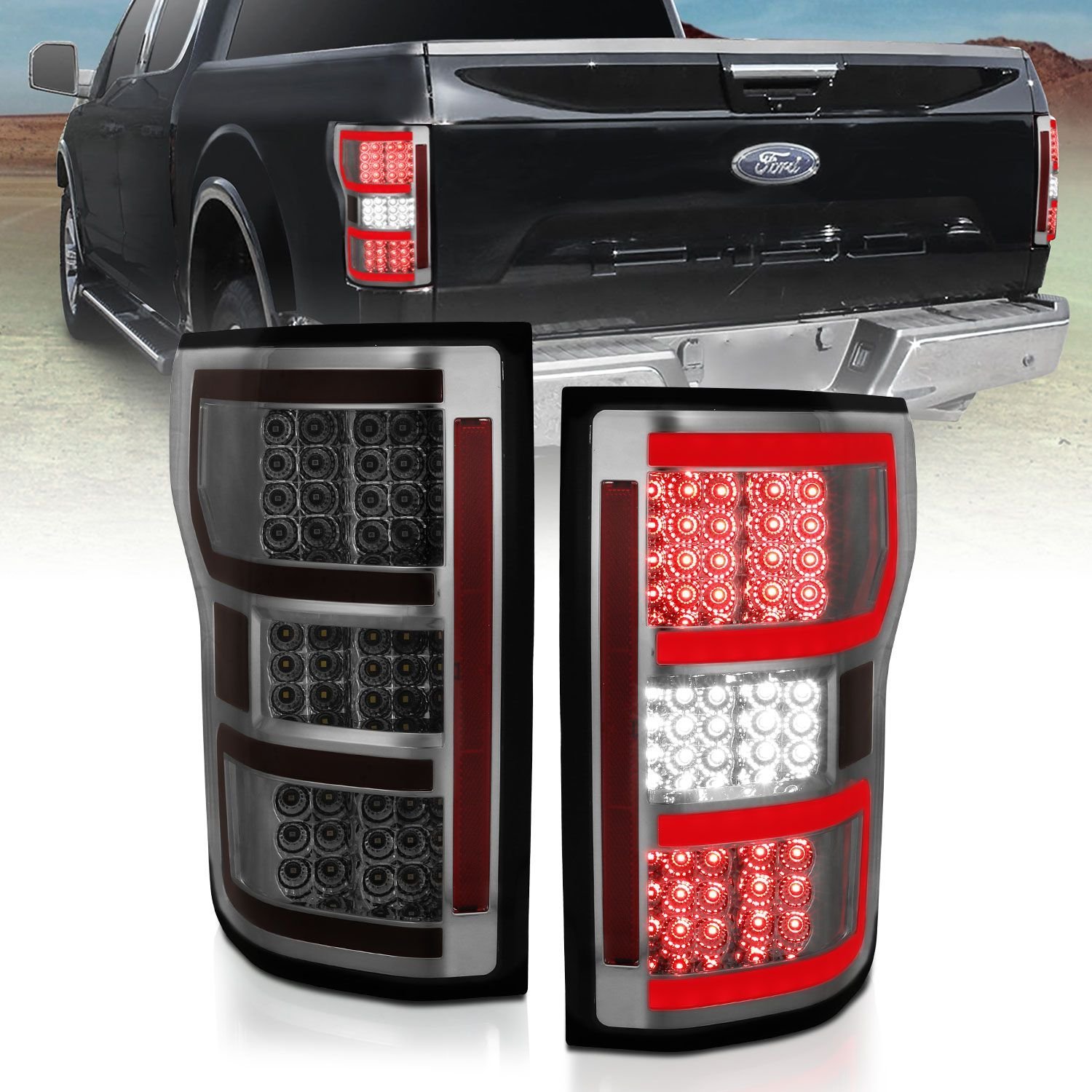 Ford F-150 18-20 Led Taillights Smoke - Image 1